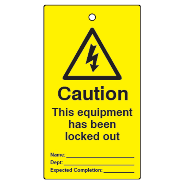 ASEC Lockout Tagout Tags `This Equipment Has Been Locked Out` Pack of 10