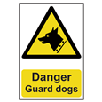 ASEC `Danger: Guard Dogs` Sign 200mm x 300mm