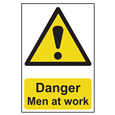 ASEC `Danger: Men at Work` Sign 200mm x 300mm