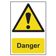 ASEC Danger Warning Sign PVC 200mm x 300mm