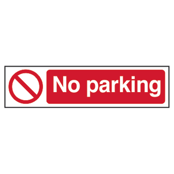 ASEC `No Parking` Sign 200mm x 50mm