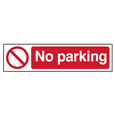 ASEC `No Parking` Sign 200mm x 50mm