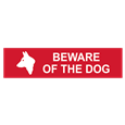 ASEC `Beware of The Dog` Sign 200mm x 50mm