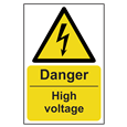 ASEC `Danger: High Voltage` Sign 200mm x 300mm