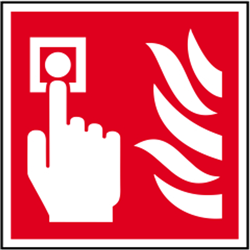 ASEC Fire Alarm Call Point Sign 100mm x 100mm