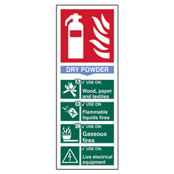 ASEC Fire Extinguisher Signs 82mm x 202mm