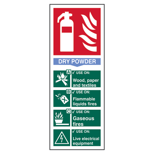 ASEC Fire Extinguisher Signs 82mm x 202mm