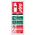 ASEC Fire Extinguisher Signs 82mm x 202mm