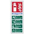 ASEC Fire Extinguisher Signs 82mm x 202mm