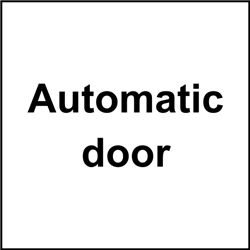 ASEC Automatic Door Sign 150mm x 150mm