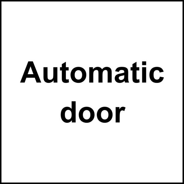 ASEC Automatic Door Sign 150mm x 150mm