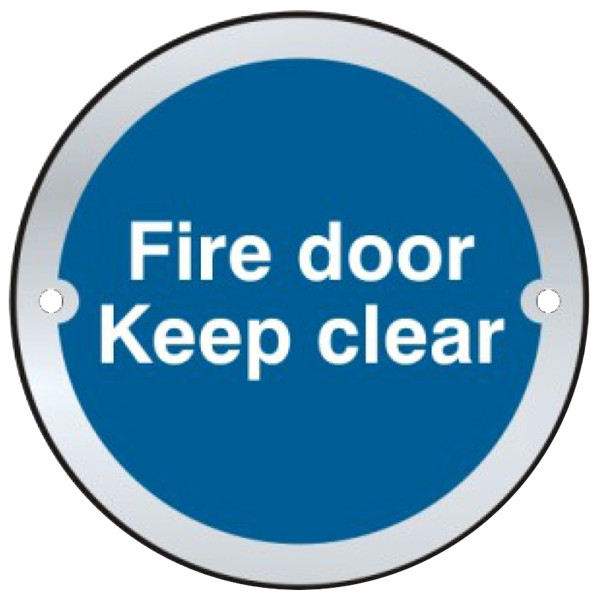 ASEC `Fire door Keep clear` Sign 75mm