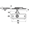 ASEC Budget Rim Lock with Slotted Bolt