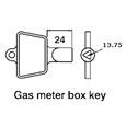 ASEC Yellow Plastic Meter Box Key
