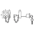 ASEC Door Chain with Fixing Kit