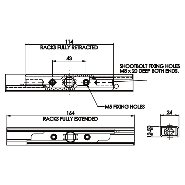 ASEC Slimline Bifold Gearbox