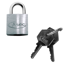ASEC KD Open Shackle Chrome Finish Padlock