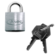 ASEC KD Open Shackle Chrome Finish Padlock