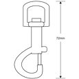 ASEC Metal Belt Clip Key Ring