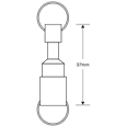 ASEC Metal Pull Apart Key Ring