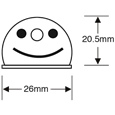 ASEC Smiley Face Half Moon Key Caps