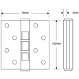 ASEC Ball Bearing Hinge