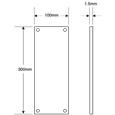 ASEC 100mm Wide Aluminium Finger Plate