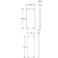 ASEC 75mm Wide Stainless Steel Finger Plate