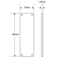 ASEC 75mm Wide Aluminium `Push` Finger Plate