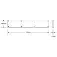 ASEC 760mm Wide Aluminium Kick Plate