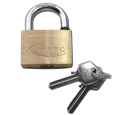 ASEC KA Open Shackle Brass Padlock