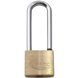 ASEC KA Long Shackle Brass Padlock