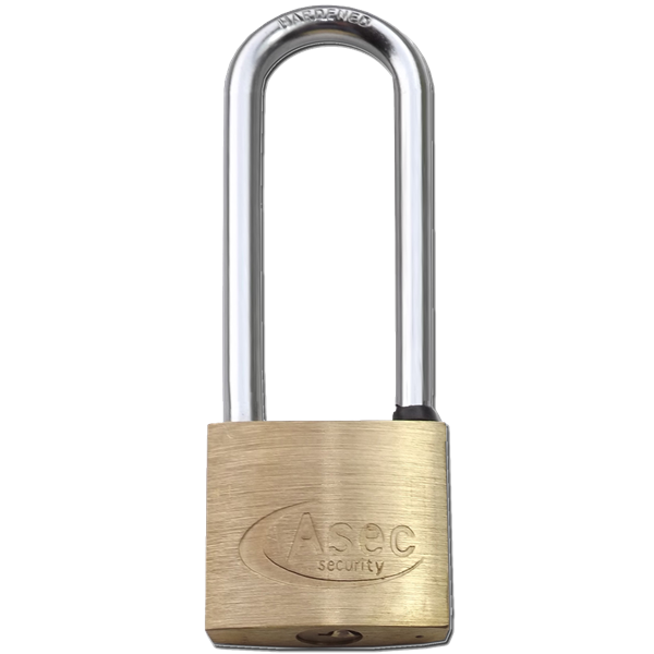 ASEC KA Long Shackle Brass Padlock