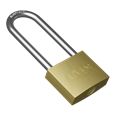 ASEC KA Long Shackle Brass Padlock