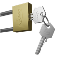 ASEC KA Long Shackle Brass Padlock