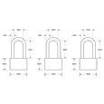 ASEC KA Long Shackle Brass Padlock