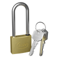 ASEC KD Long Shackle Brass Padlock