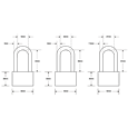 ASEC KD Long Shackle Brass Padlock