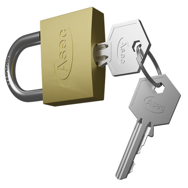 ASEC MK Open Shackle Brass Padlock