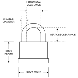 ASEC 787 & 797 Open Shackle Laminated Padlock