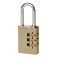 ASEC Brass Open Shackle Combination Padlock