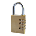 ASEC Brass Open Shackle Combination Padlock