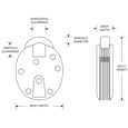 ASEC Closed Shackle Lever Padlock