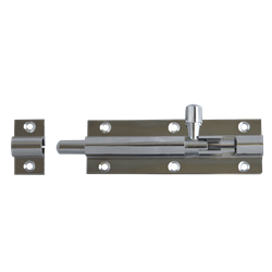 ASEC Chrome 25mm Wide Straight Barrel Bolt