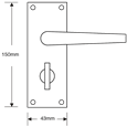 ASEC Victorian Plate Mounted Bathroom Lever Furniture