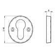 ASEC 45mm Front Fix Escutcheon