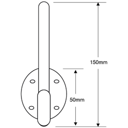 ASEC 150mm Oval Hat & Coat Hook