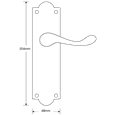 ASEC Georgian Shaped Plate Mounted Lever Furniture