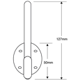 ASEC 127mm Oval Hat & Coat Hook