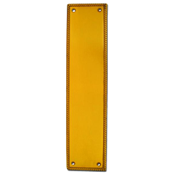 ASEC Georgian 73mm Wide Polished Brass Finger Plate